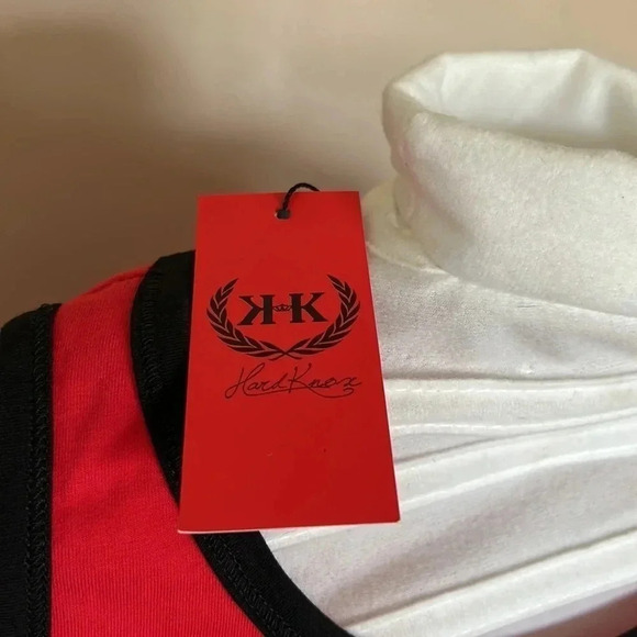 Y2K,Men muscle tee shirt, School of Hard Knox,Red & black.graphic,summer, 90s - Picture 3 of 9